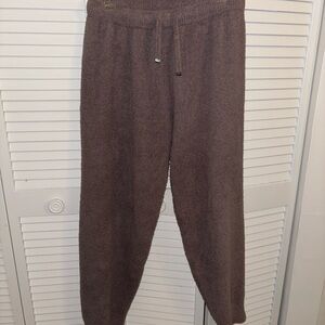 cupcakes & cashmere Women's Plush Brown Jogger Pajama Bottoms